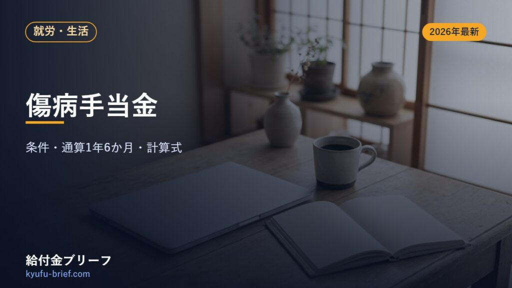 傷病手当金はいくら？条件・通算1年6か月・計算式をやさしく解説